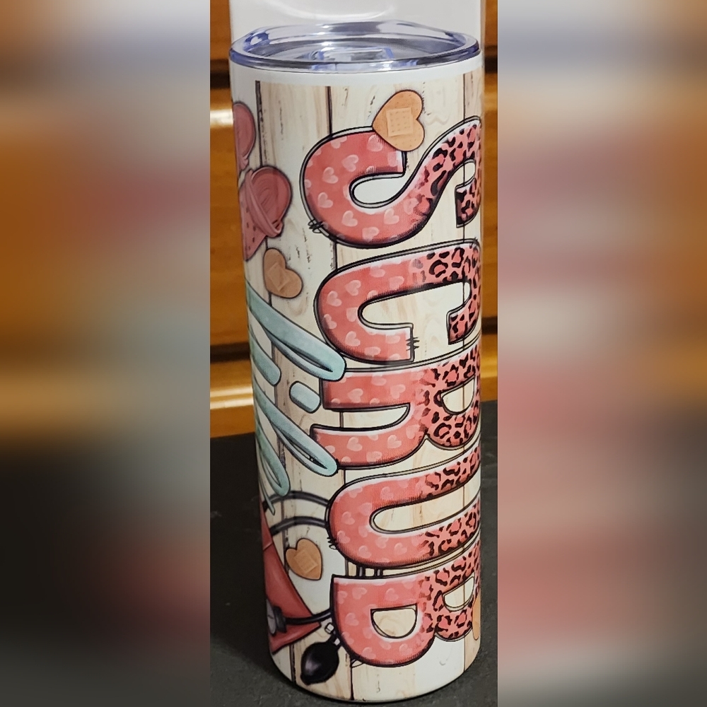 Scrub Life Tumbler with Fun Design